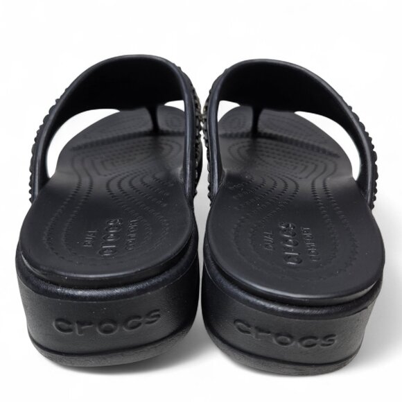 Crocs Monterey Diamante Thong Sandals Women's Mosaic Strap Everyday Casual 9 - Picture 4 of 9